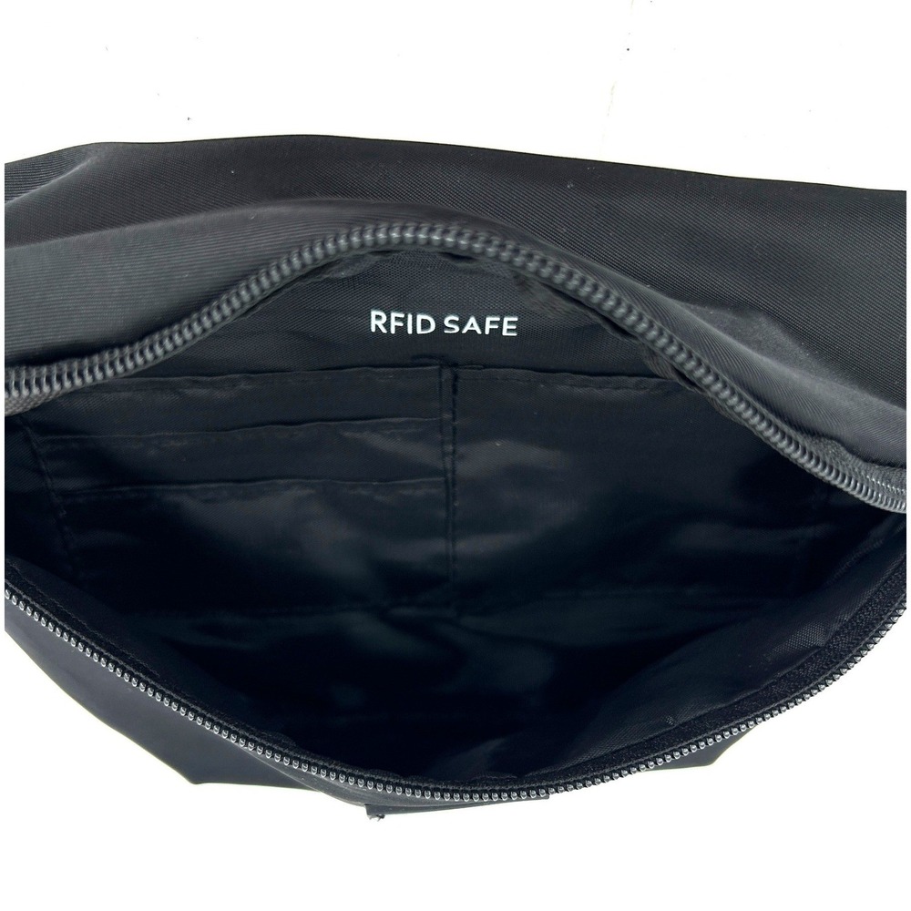 The Foldie Belt Bag Unisex Black RFID Safe Sling Bag Travel Crossbody - Picture 4 of 4